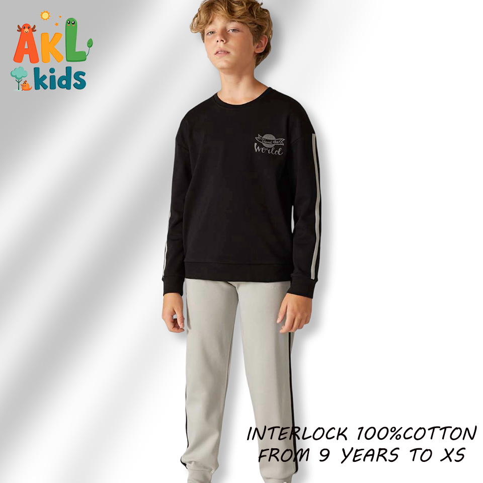 Boy's Cotton Set Travel the World