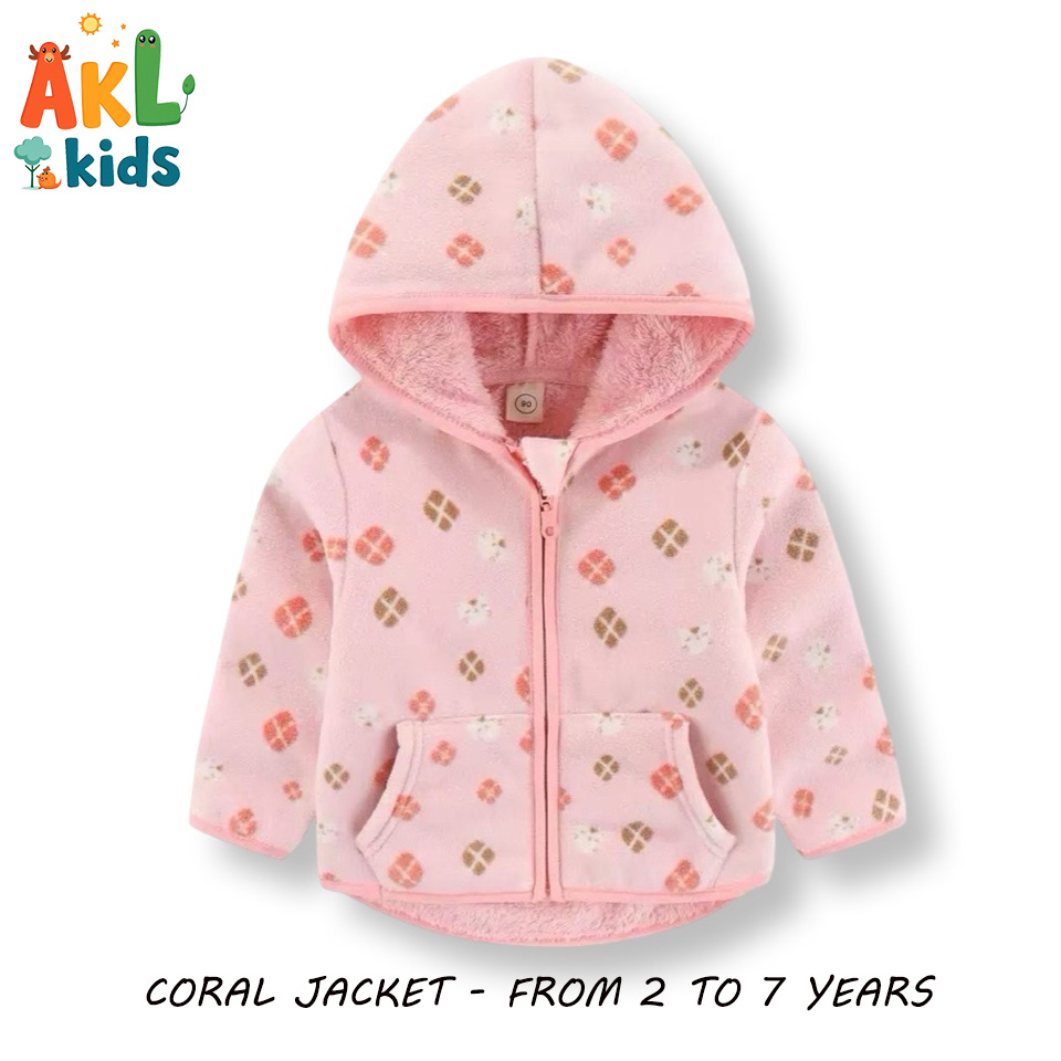 Coral Jacket with Hat