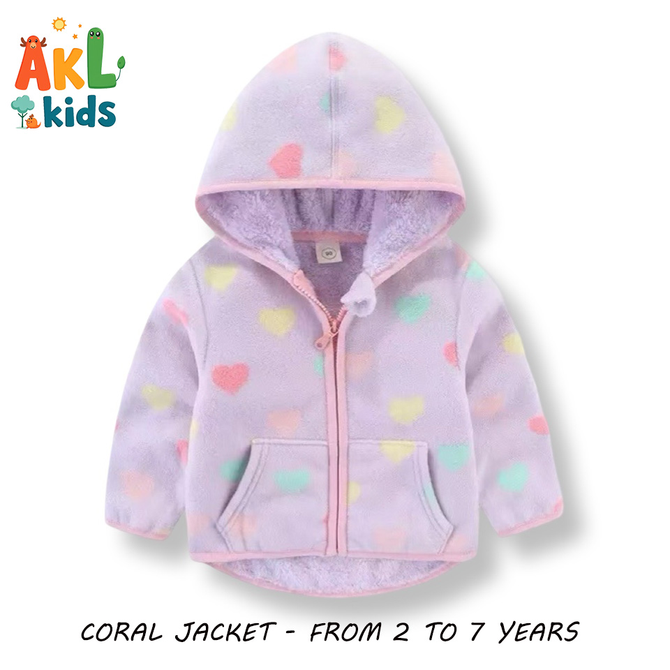Coral Jacket with Hat