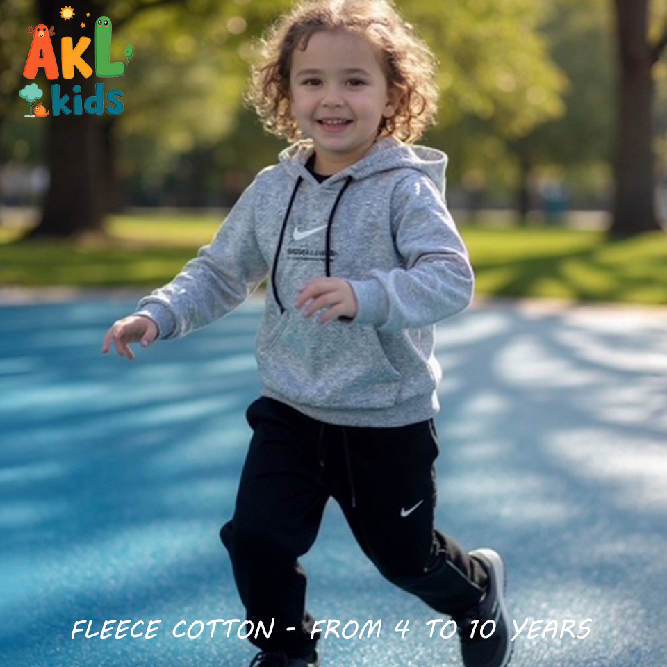 Fleece Kids Tracksuit - Gray
