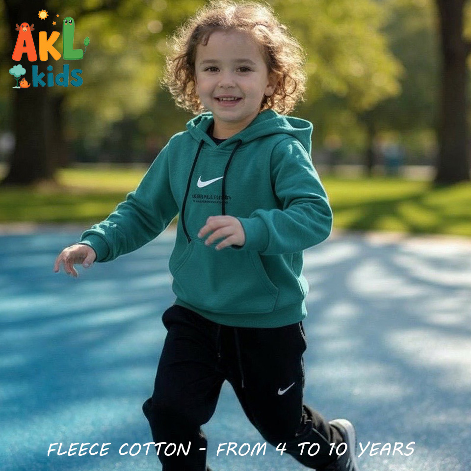 Fleece Kids Tracksuit - Green