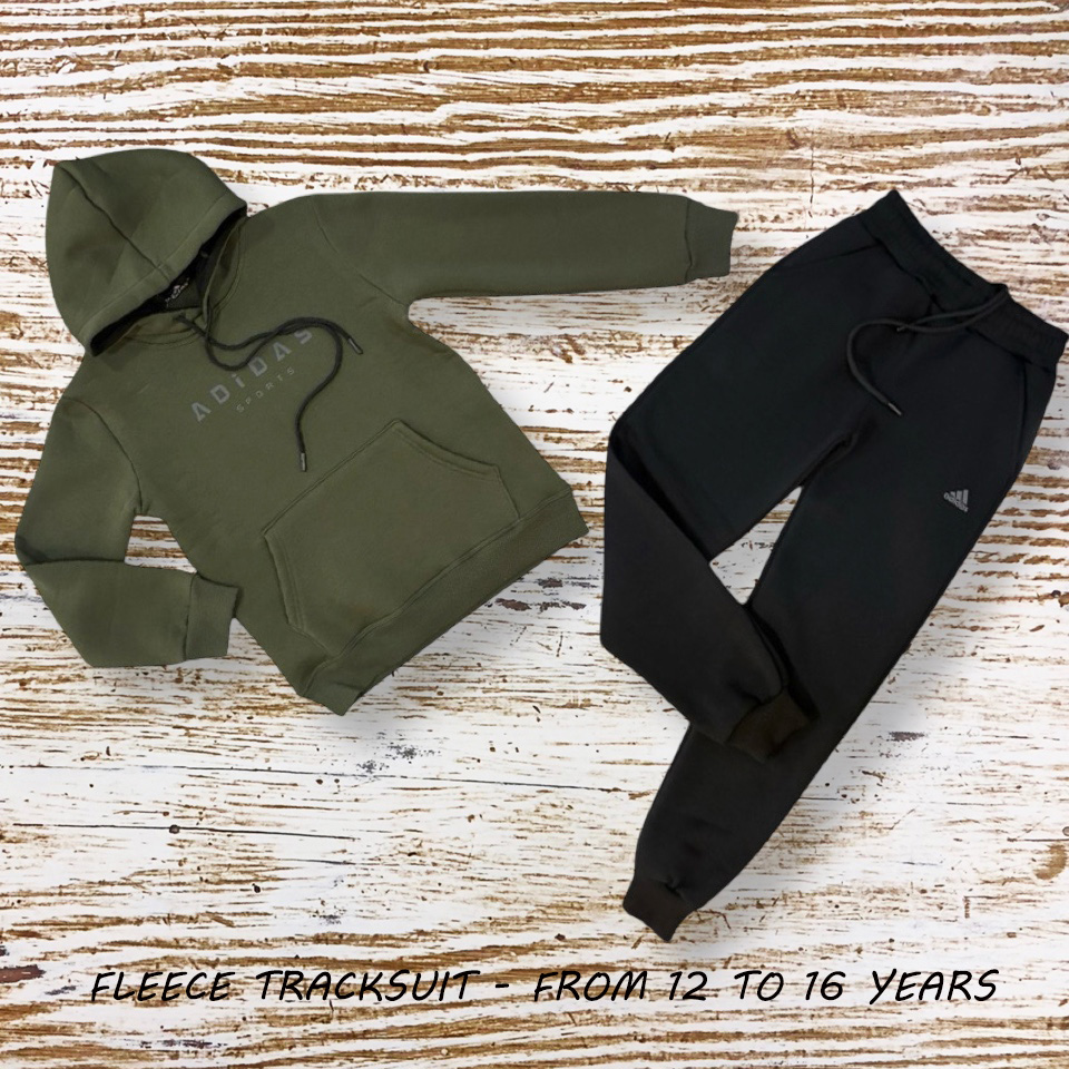 Fleece Kids Tracksuit - Olive
