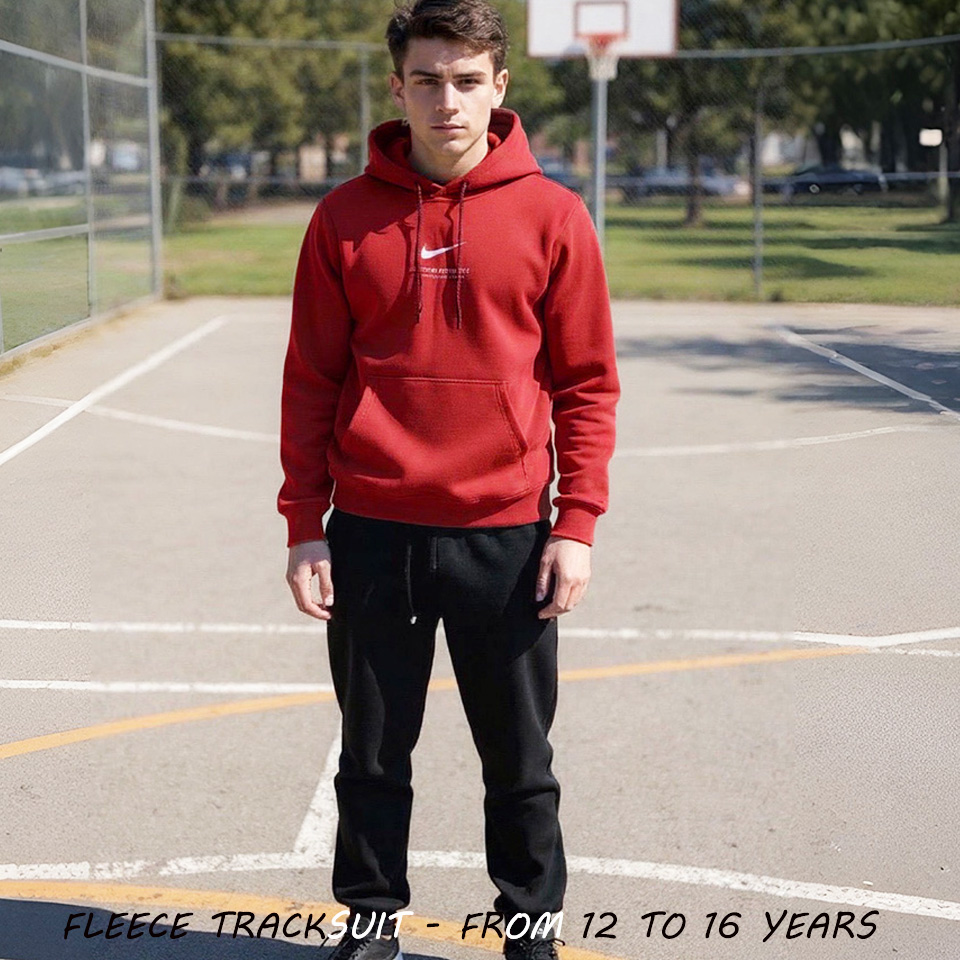 Fleece Kids Tracksuit - Red