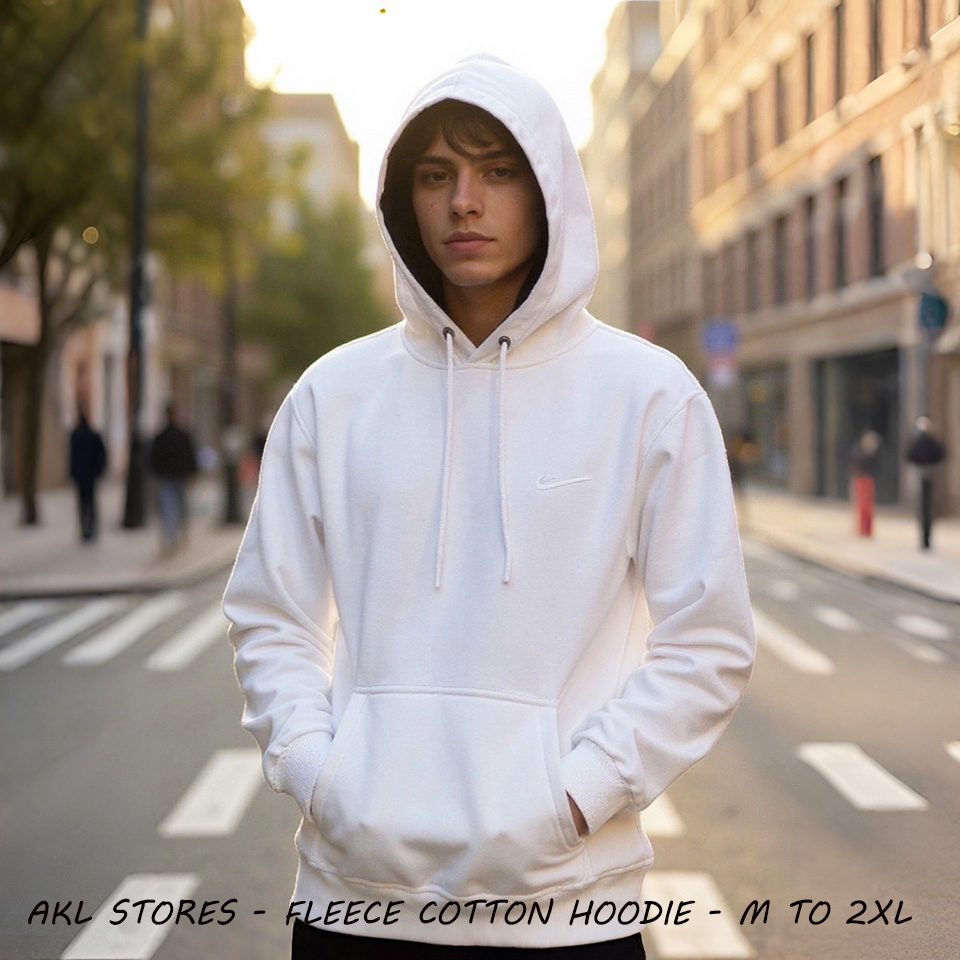 Fleece Hoddie White