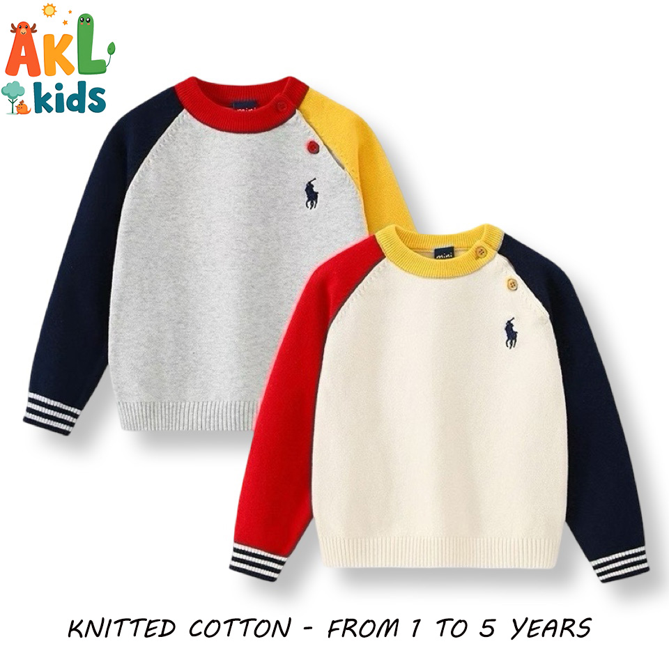 Knitted Cotton Kid's Sweater