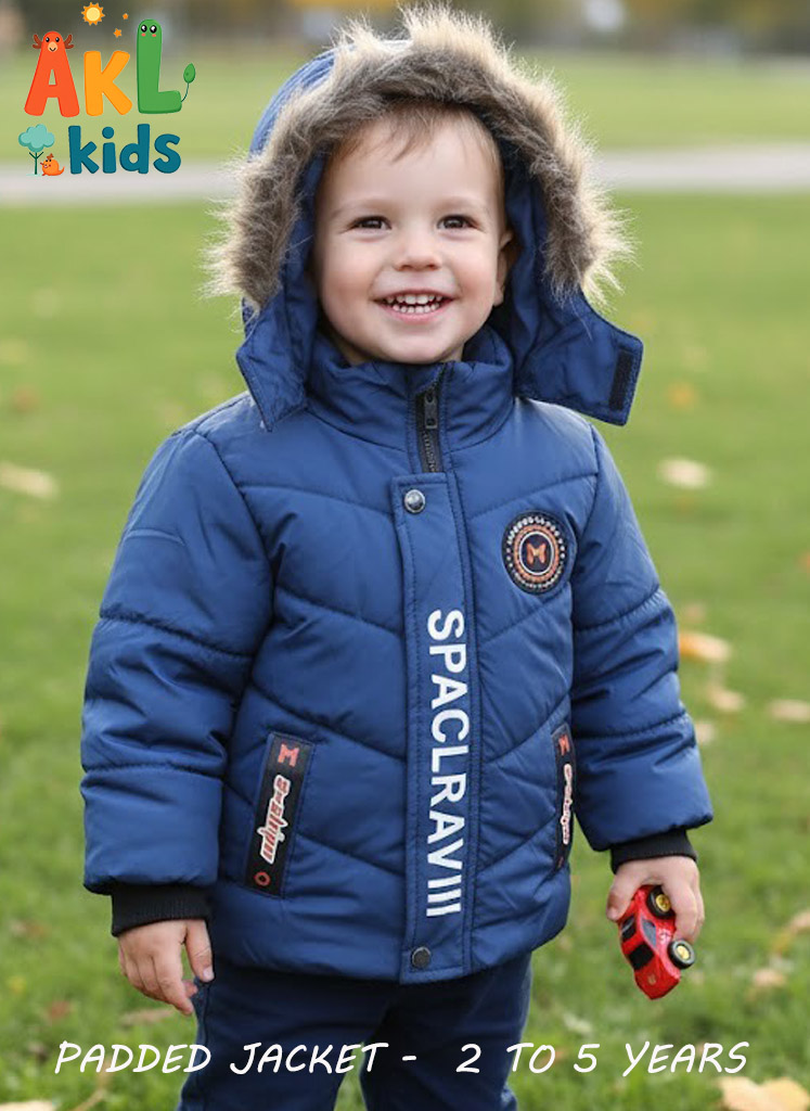 Kids' Padded Jacket -Navy