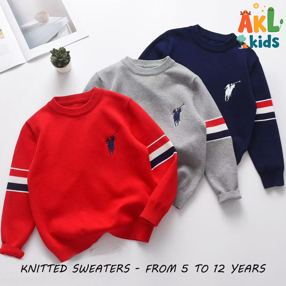 Knitted Cotton Kid's Sweater