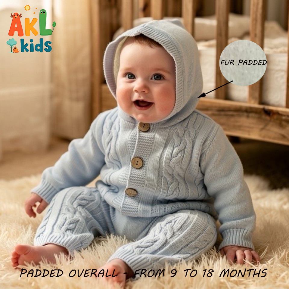 Baby Overall Fur Padded - Blue