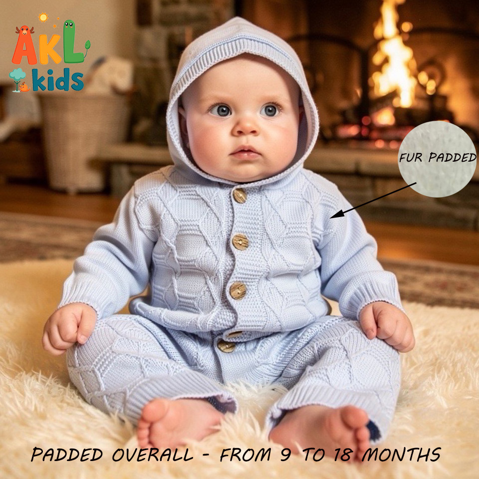 Baby Overall Fur Padded - Blue