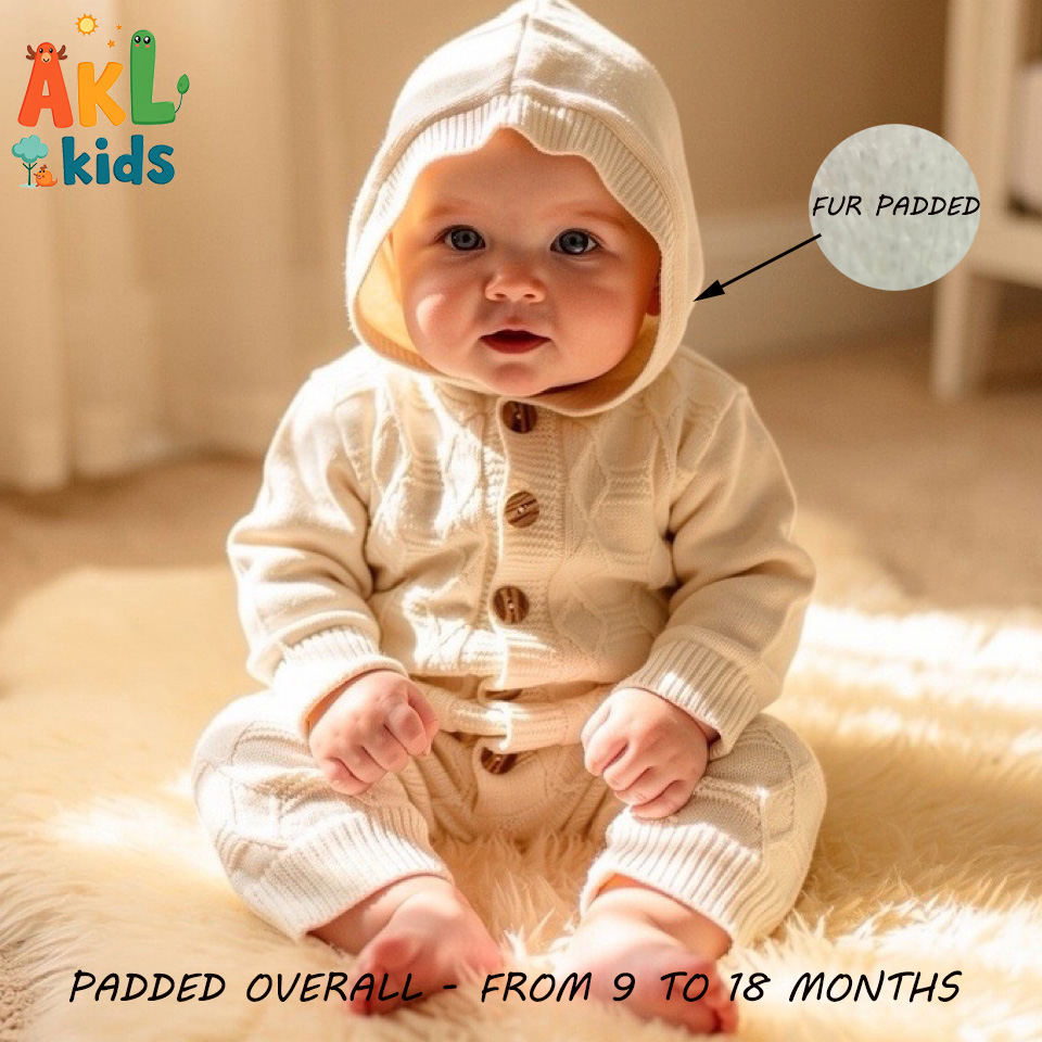 Baby Overall Fur Padded - Beige