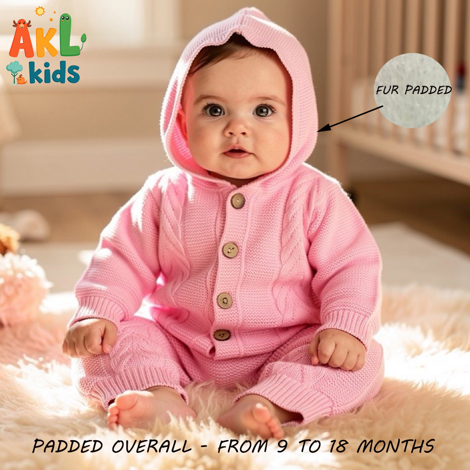 Baby Overall Fur Padded - Pink