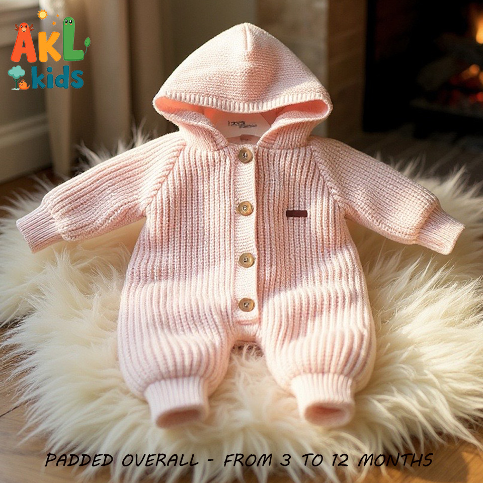 Baby Overall Fur Padded - Pink