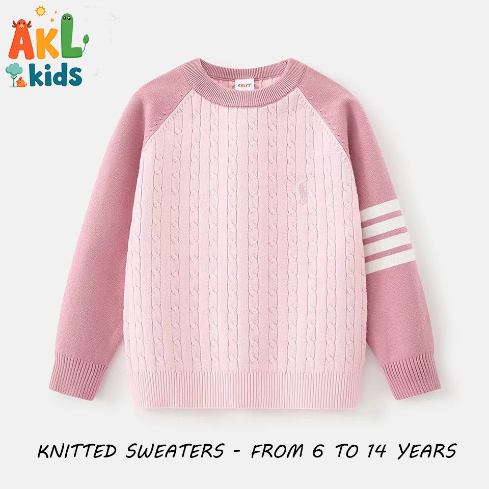 Knitted Cotton Girl's Sweater