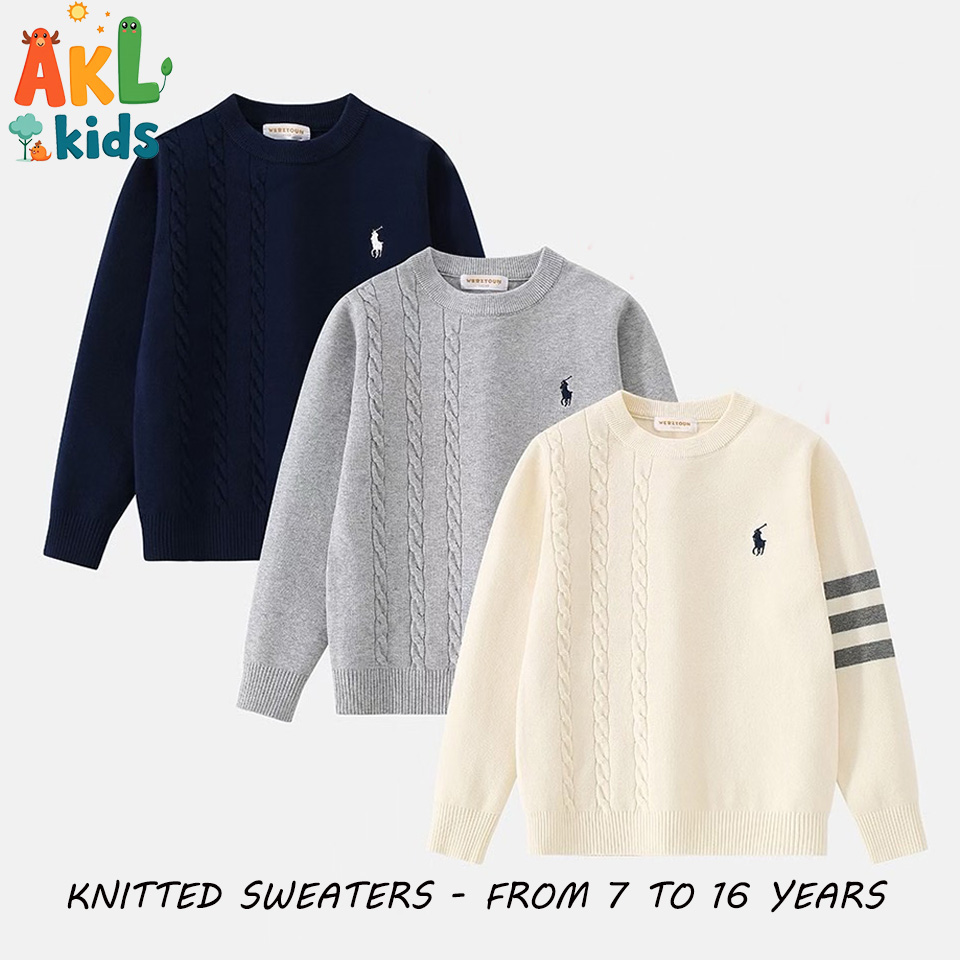 Knitted Cotton Kid's Sweater