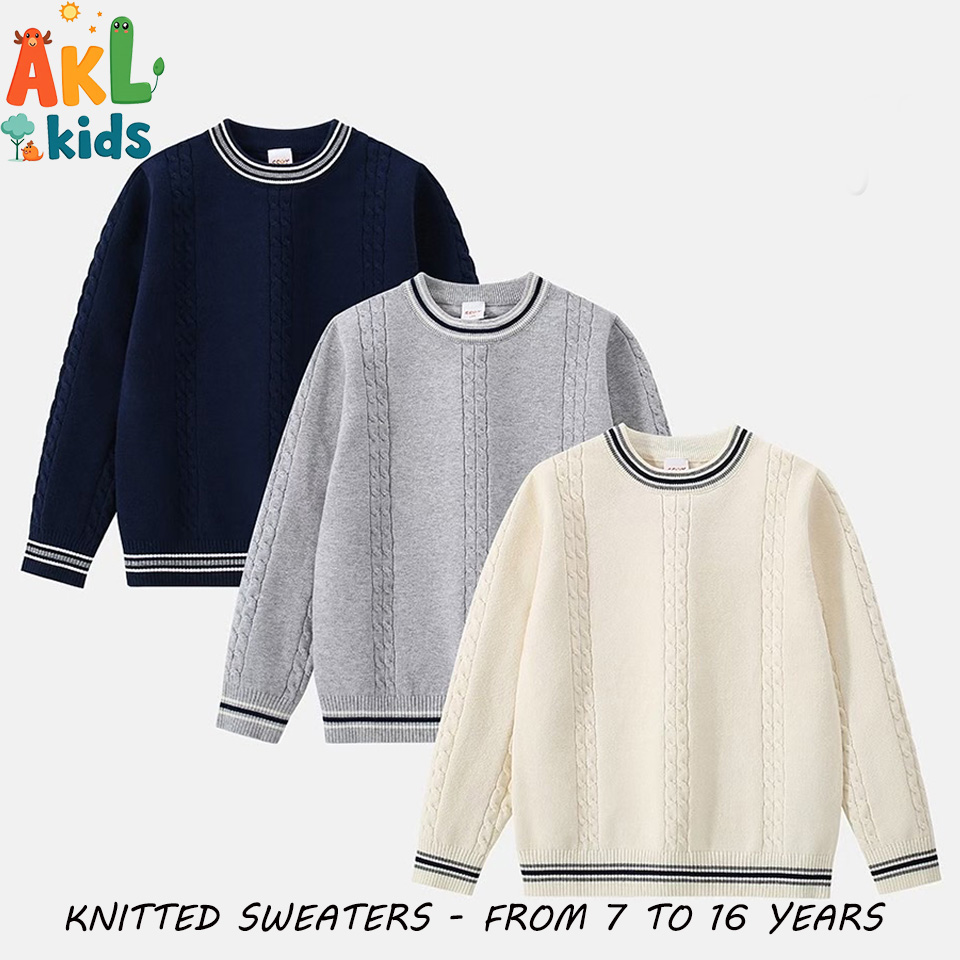 Knitted Cotton Kid's Sweater