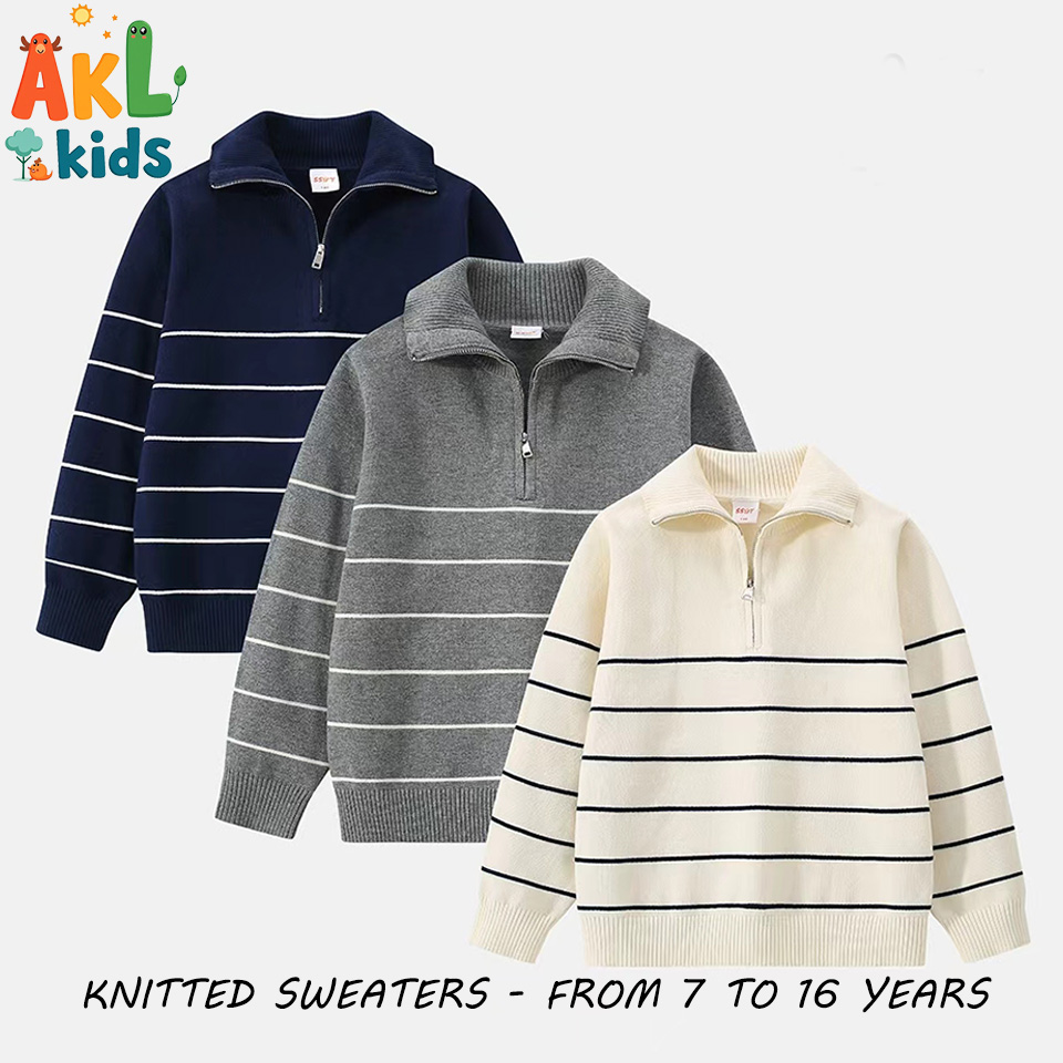Knitted Cotton Kid's Sweater