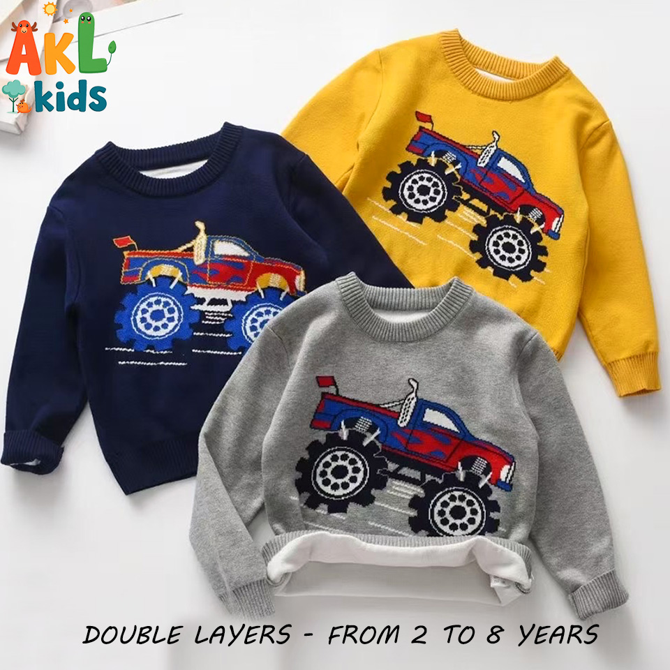 Knitted Cotton Kid's Sweater