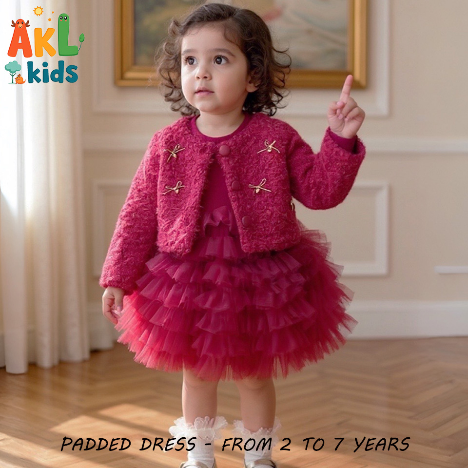 Girl's Dress- Bordeaux