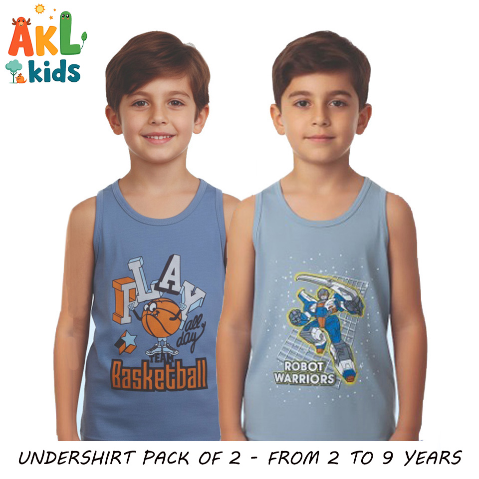 Boy Sleevless Undershirt - Pack of 2