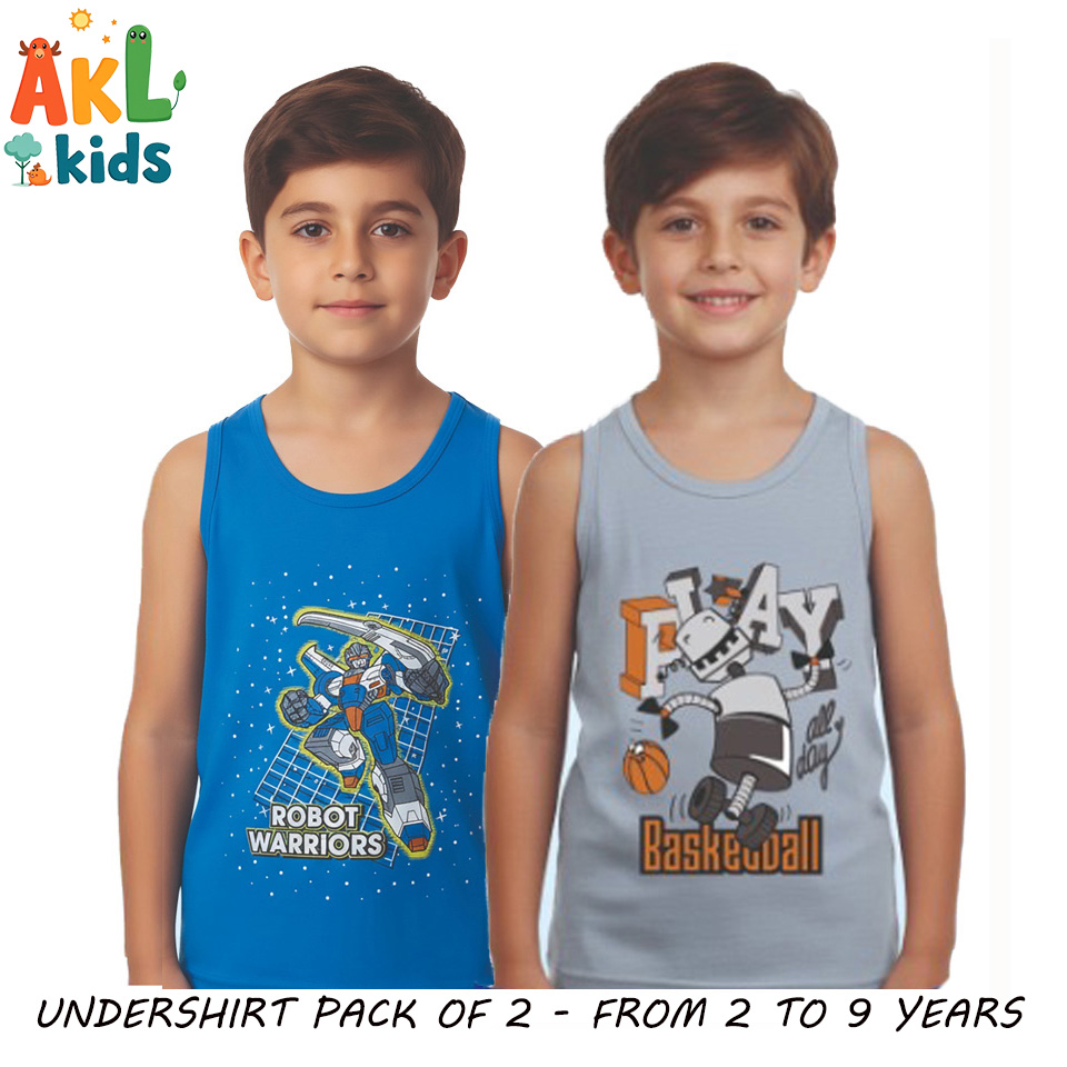 Boy Sleevless Undershirt - Pack of 2