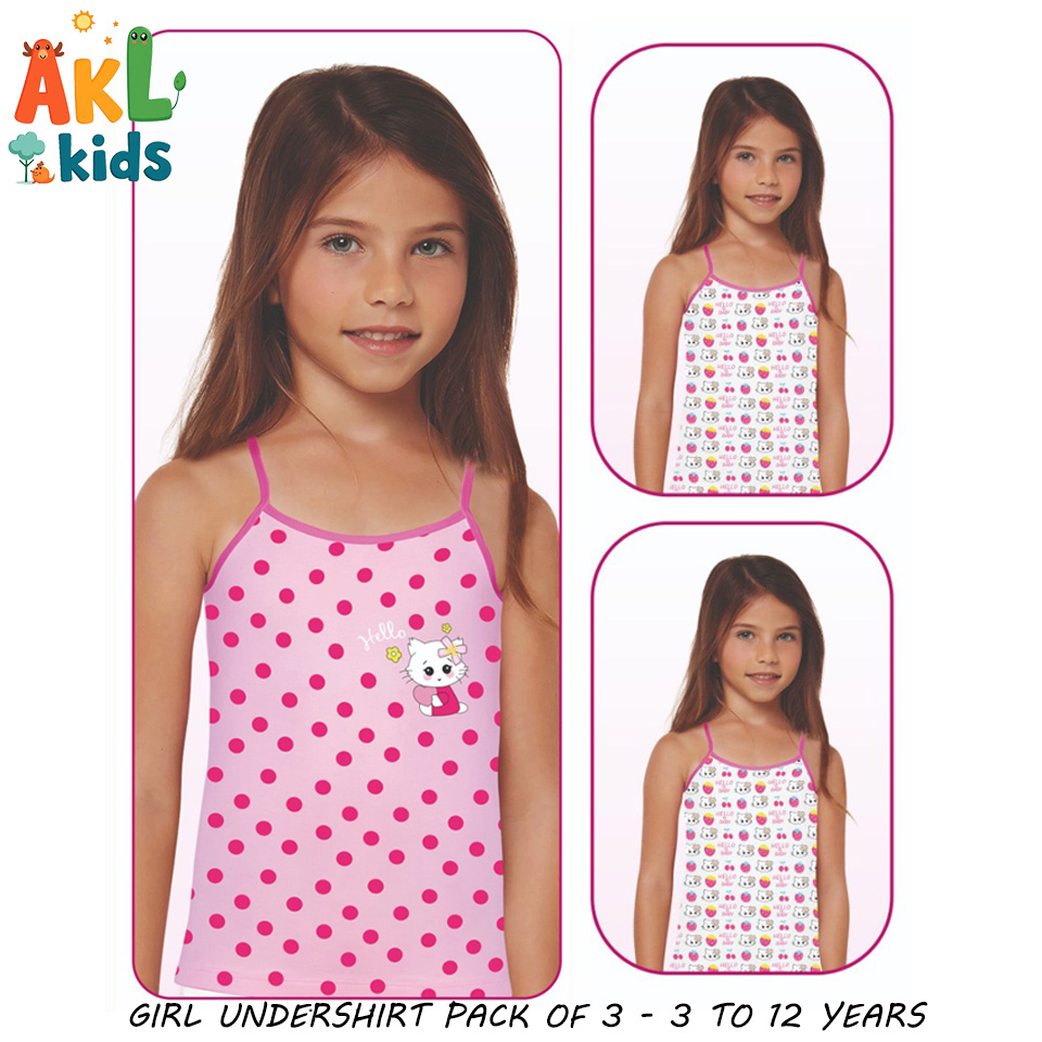 Girl Undershirt Pack of 3