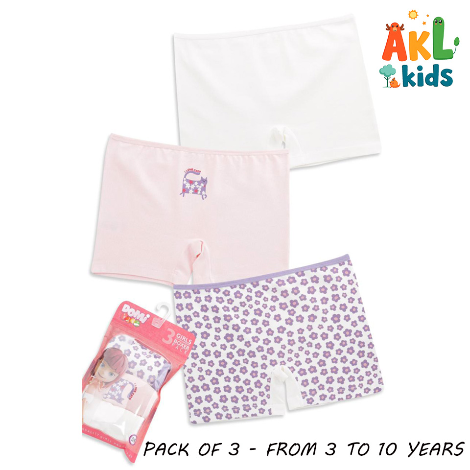 Girl’s Boxer Pack of 3