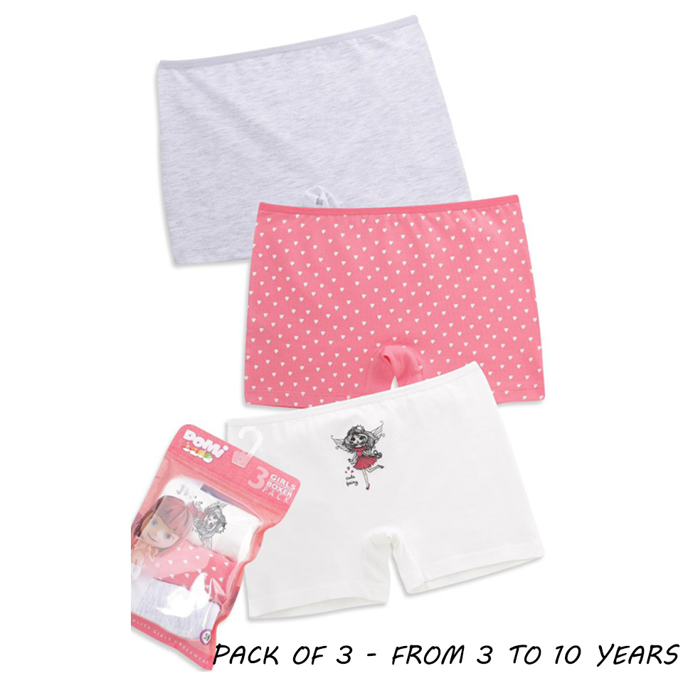 Girl’s Boxer Pack of 3