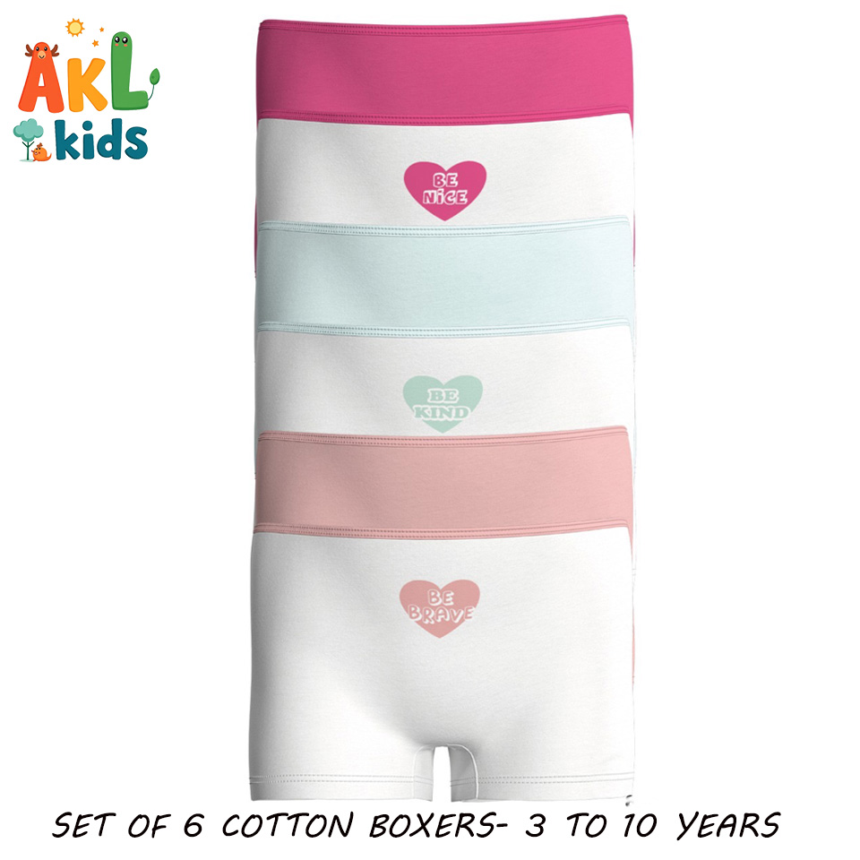Girl’s Boxer Pack of 6
