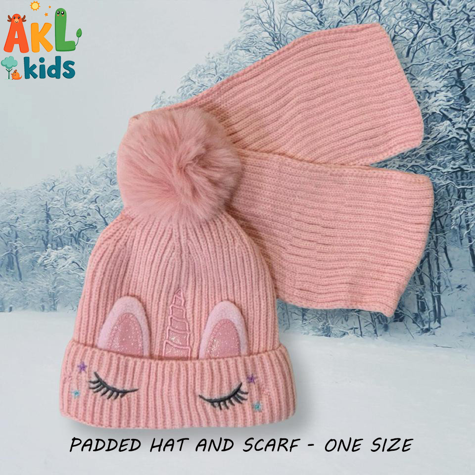 Padded Wool Hat and Scarf