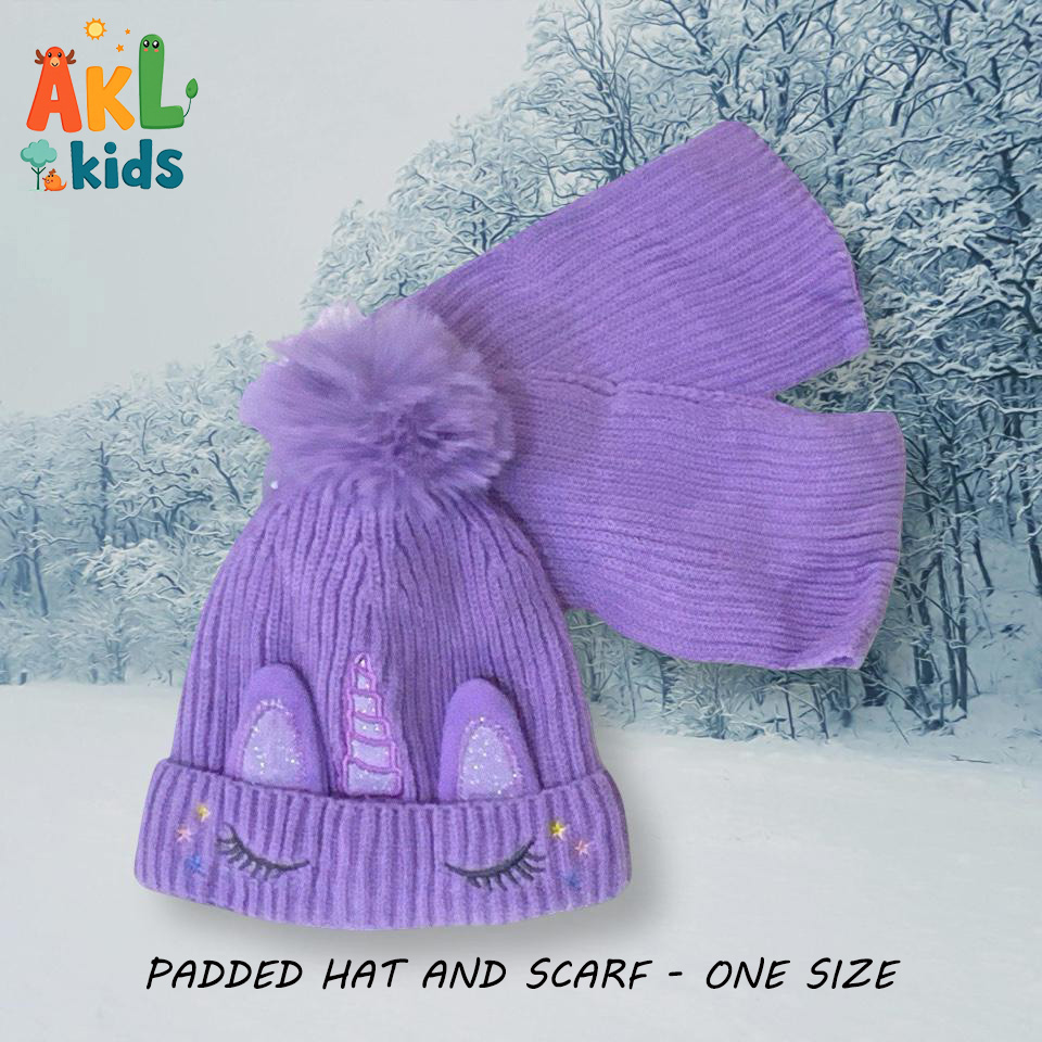Padded Wool Hat and Scarf