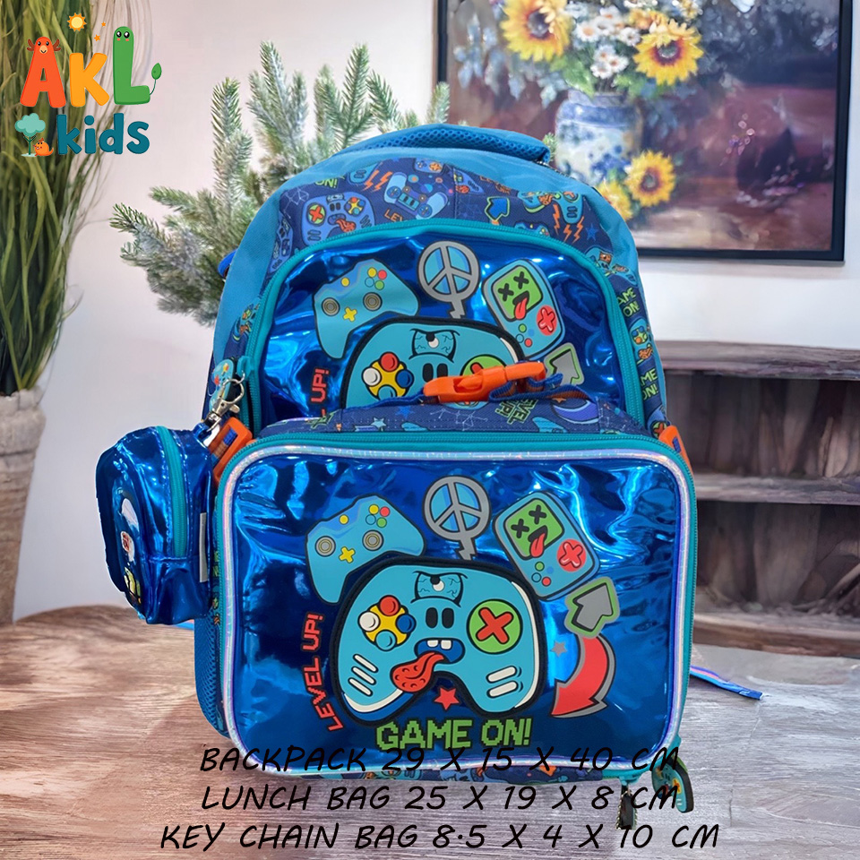 Backpack + Lunch bag+keychain bag