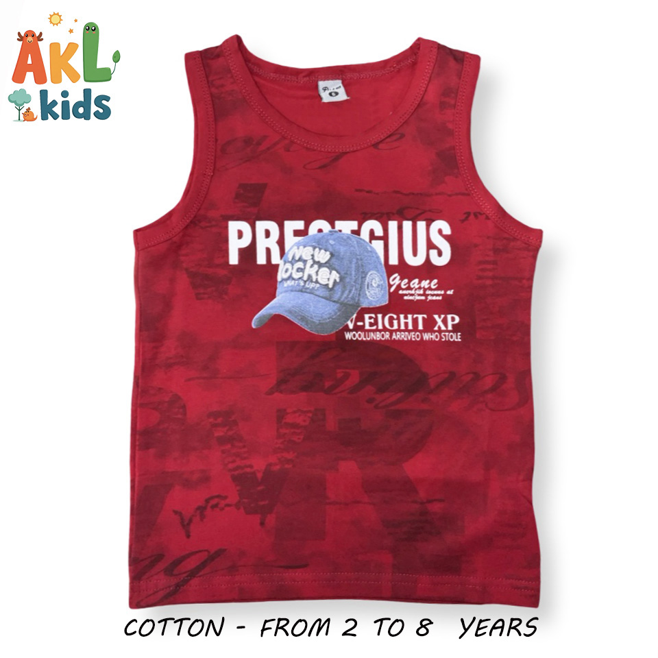 Sleevless T-shirt - Red