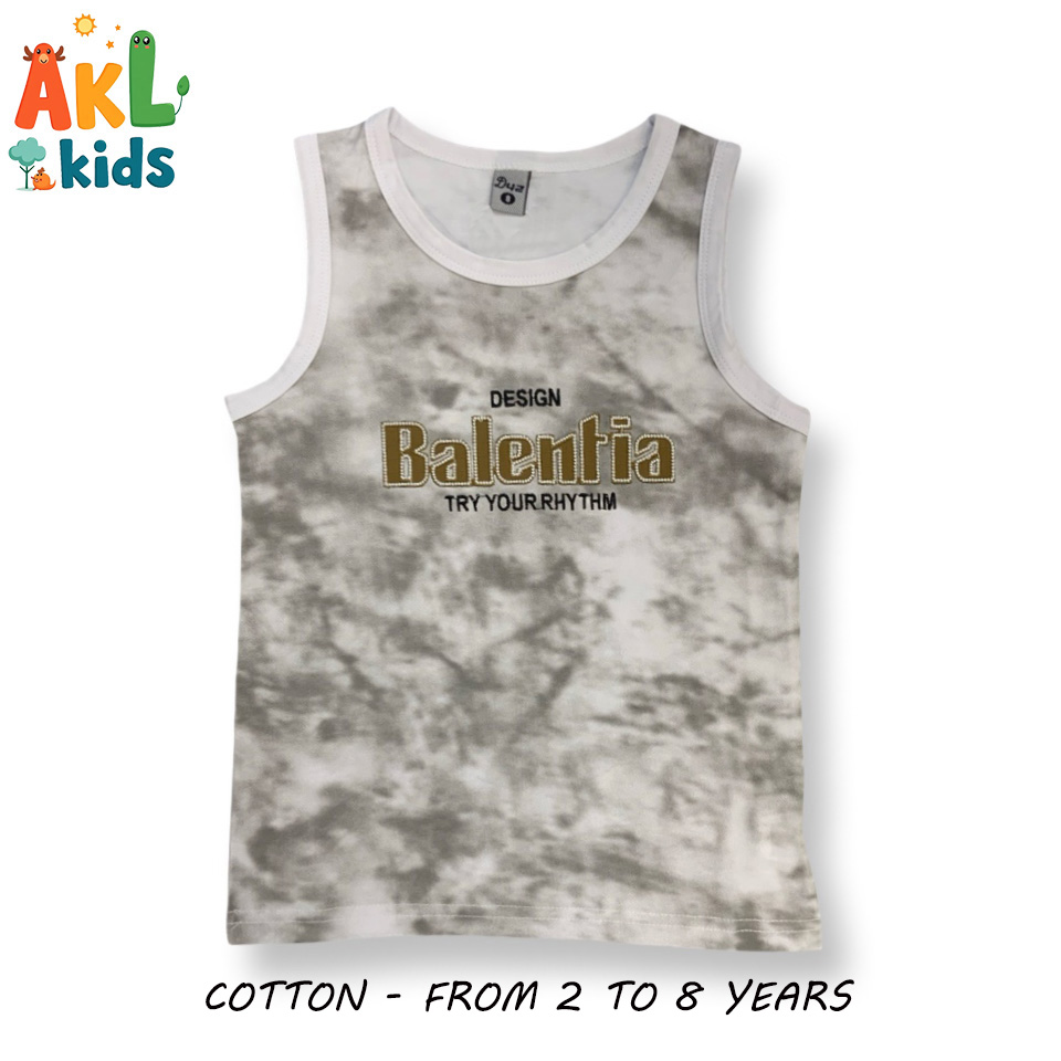 Sleevless T-shirt - White/Gray