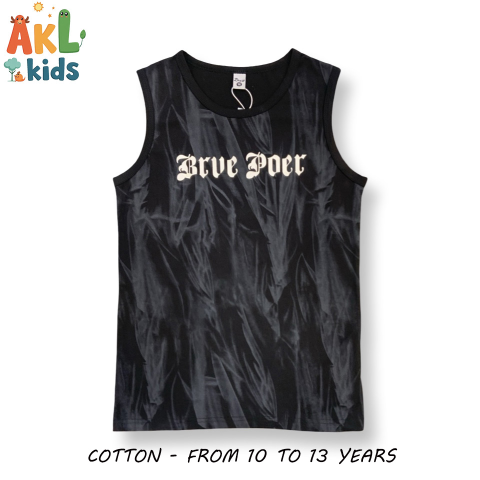 Sleevless T-shirt -Black