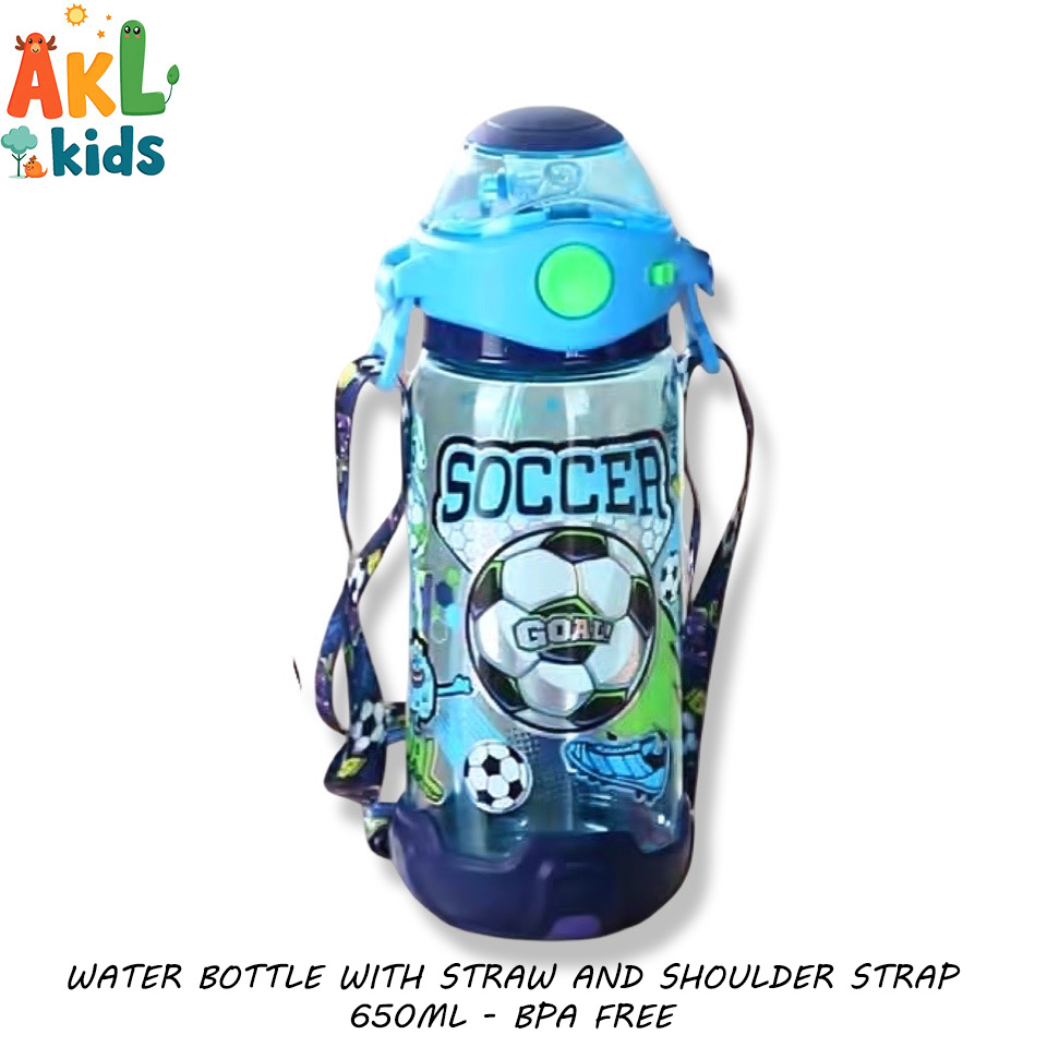 Straw Cup With Shoulder Strap Football