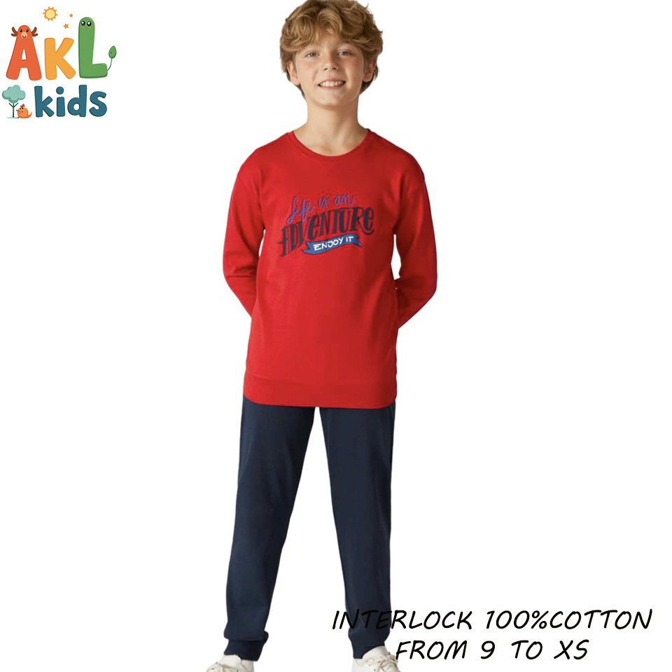 Boy's Cotton Set Red