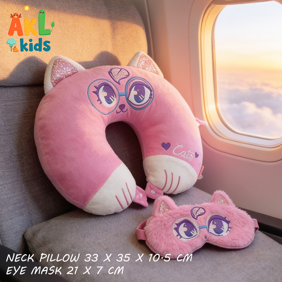 Neck Pillow + 3D Eye Mask Set