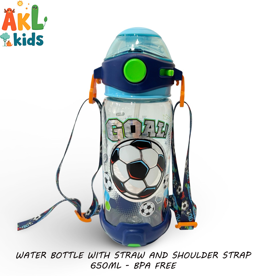 Straw Cup With Shoulder Strap Football