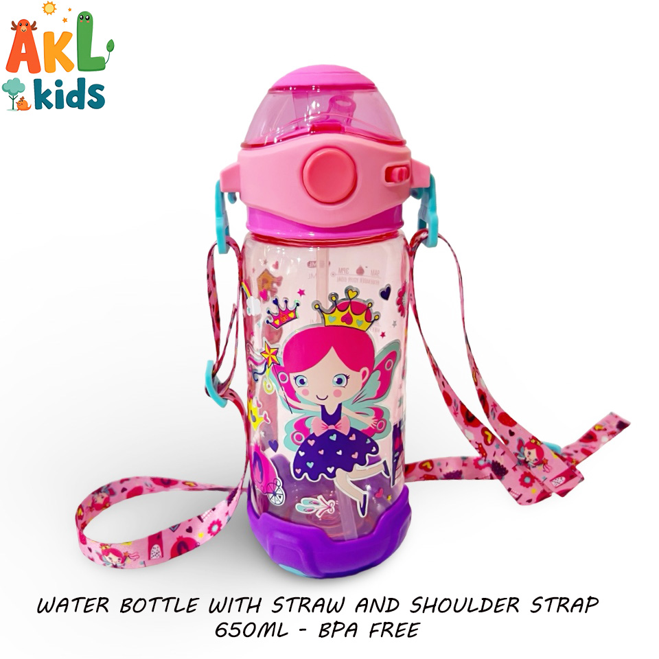 Straw Cup With Shoulder Strap Princess