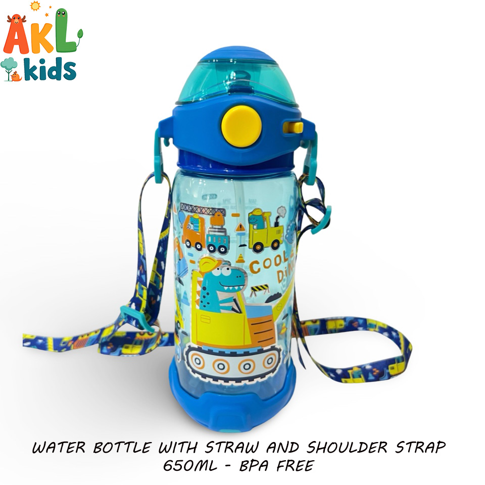 Straw Cup With Shoulder Strap Dino