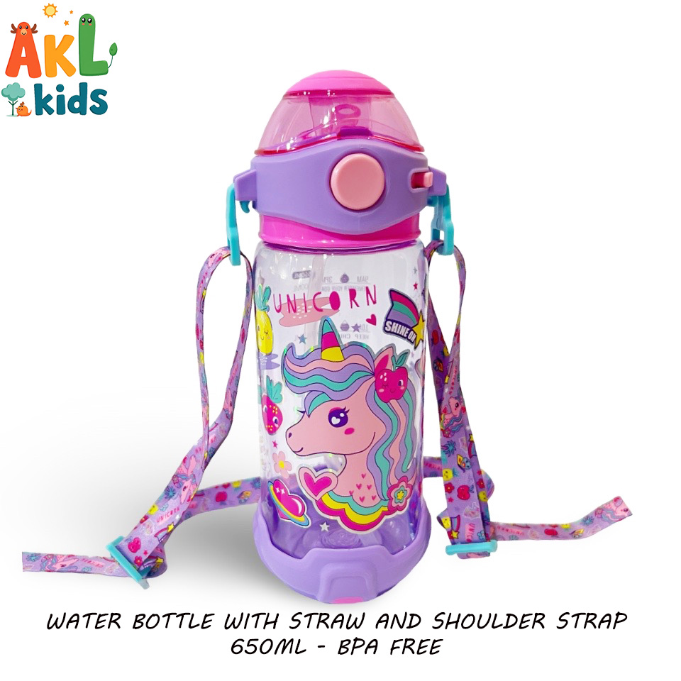 Straw Cup With Shoulder Strap Unicorn