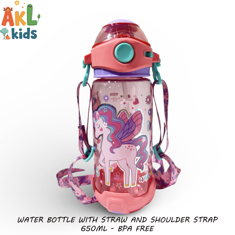 Straw Cup With Shoulder Strap Unicorn