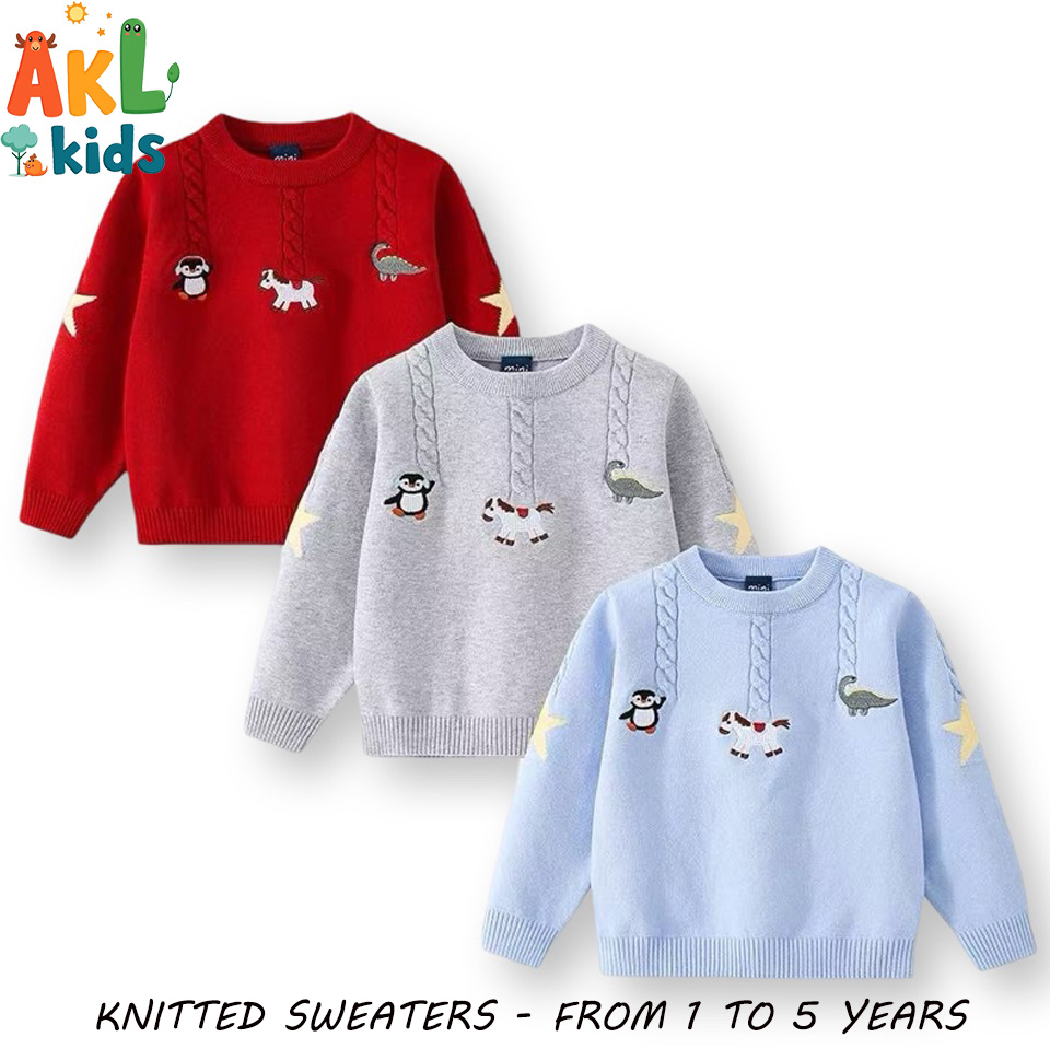 Knitted Cotton Kid's Sweater