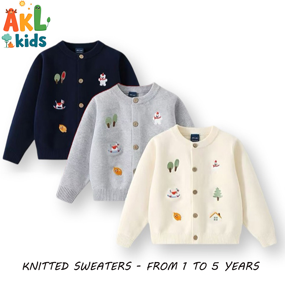 Knitted Cotton Kid's Sweater