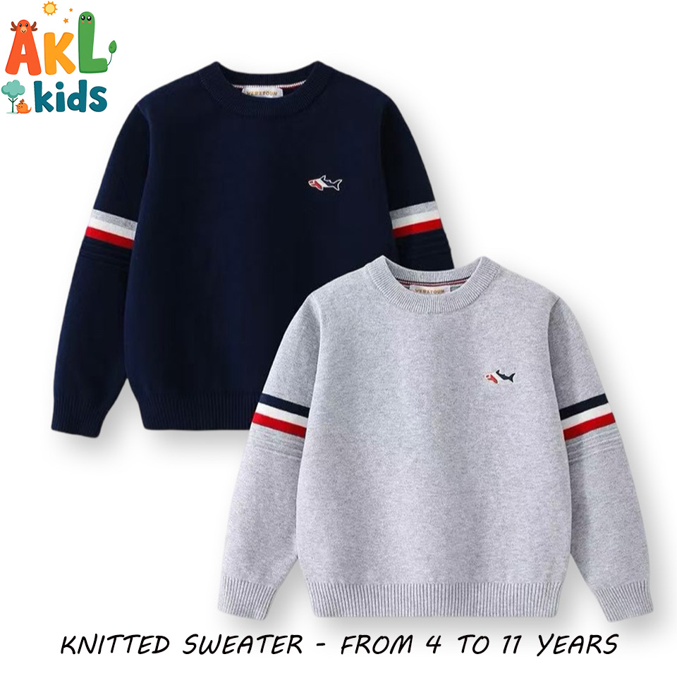 Knitted Cotton Kid's Sweater