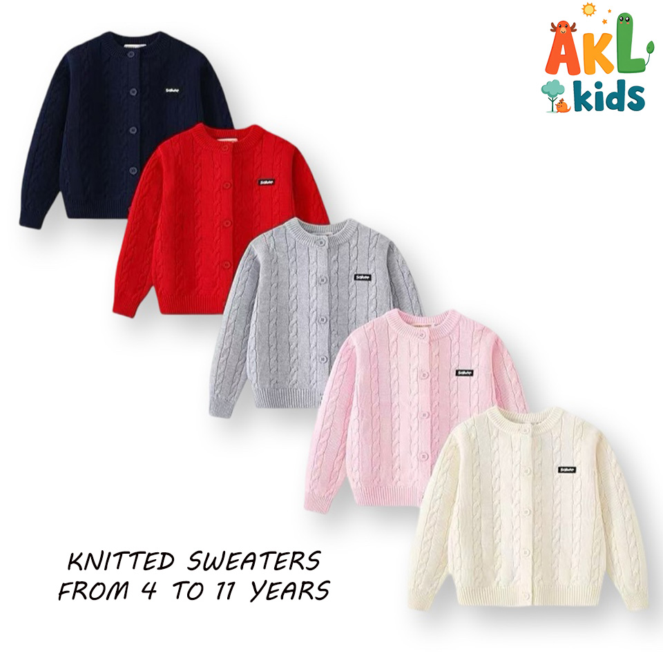 Knitted Cotton Kid's Sweater