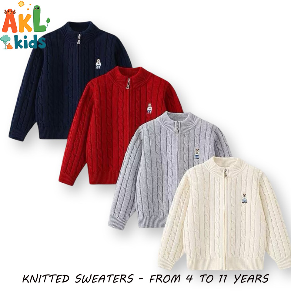 Knitted Cotton Kid's Sweater