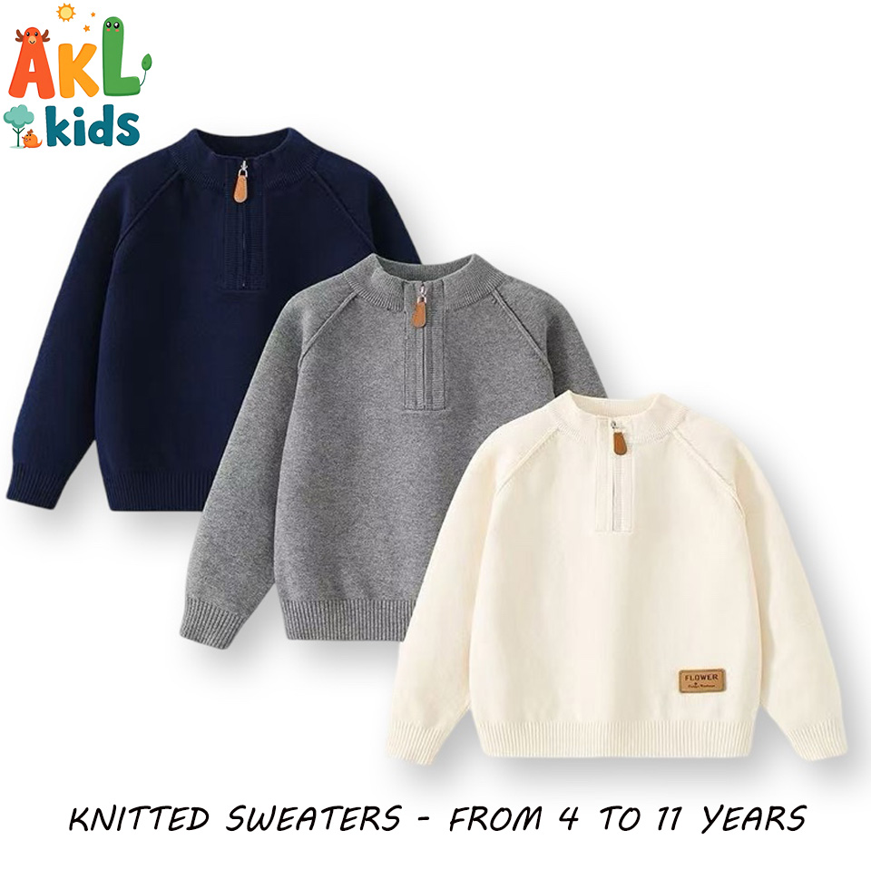 Knitted Cotton Kid's Sweater