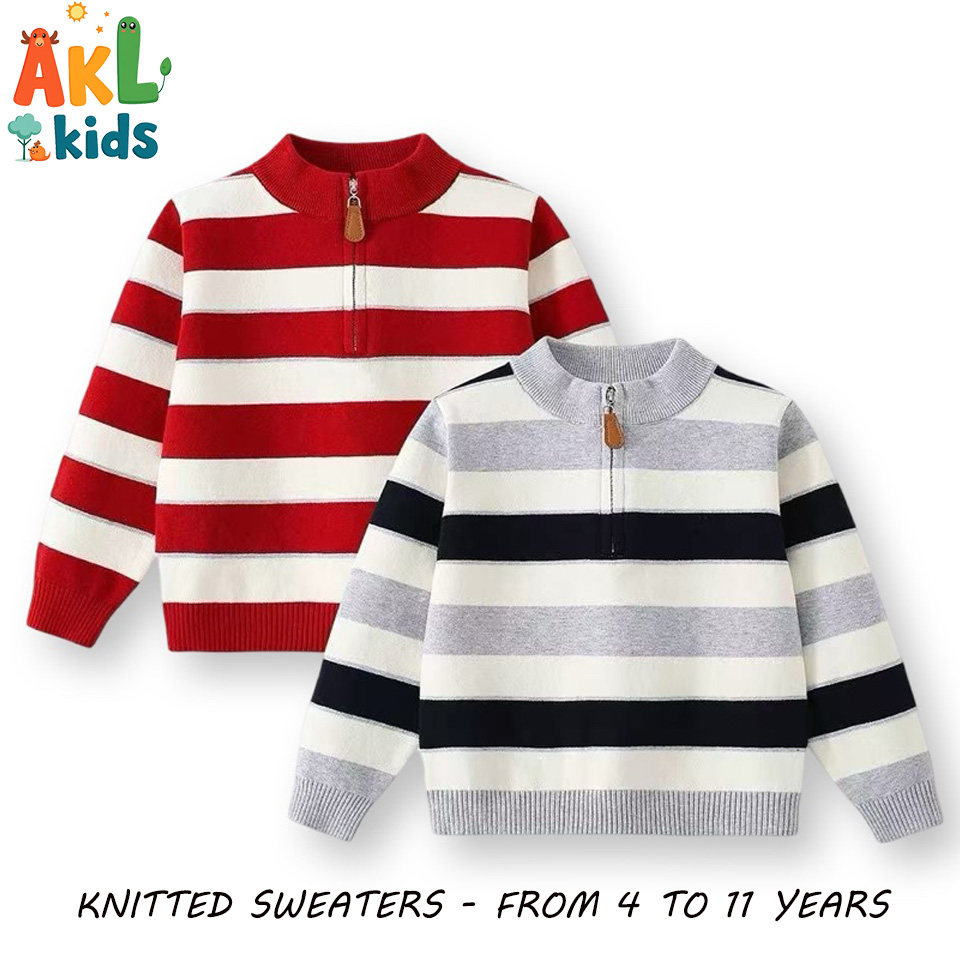 Knitted Cotton Kid's Sweater