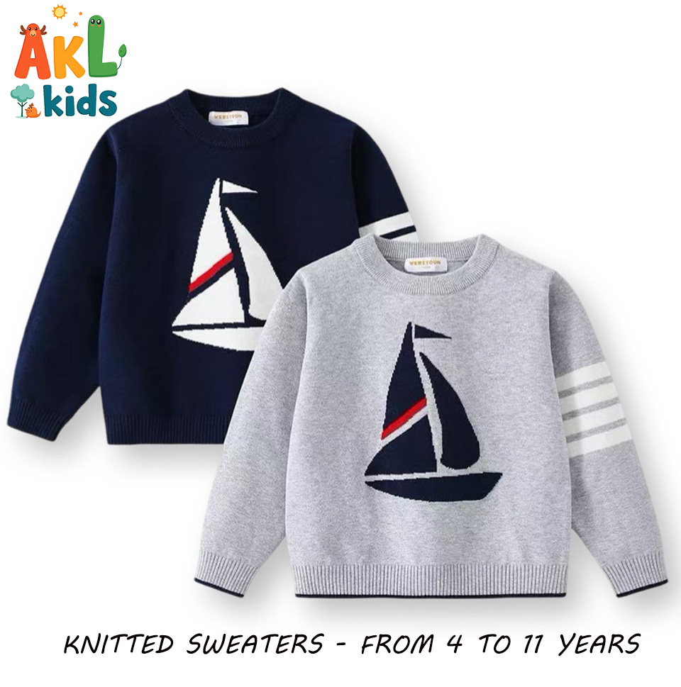 Knitted Cotton Kid's Sweater